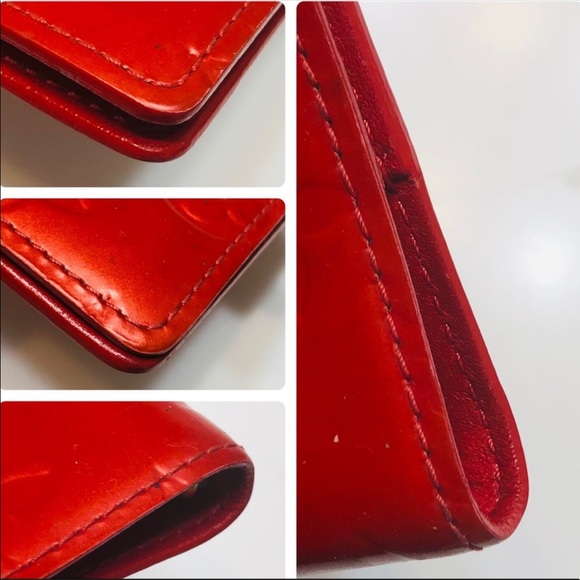 GENUINE LOUIS VUITTON Red Vernis Notebook Agenda Cover PM - Picture 8 of 12